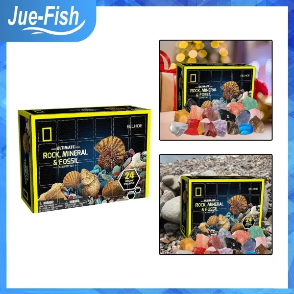 Jue-Fish Christmas Ore Gift Box Christmas Countdown Calendar