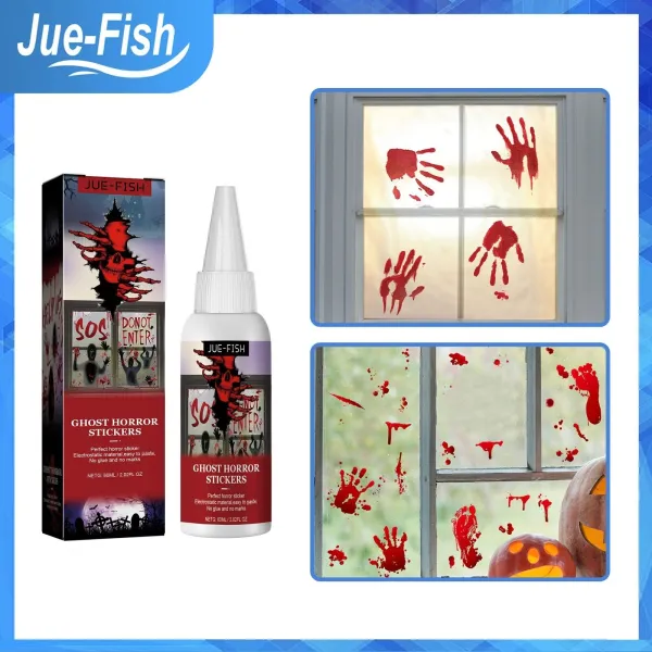 Jue-Fish Halloween Diy Liquid Sticker Wall Sticker