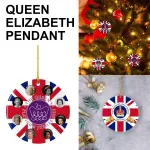 Jue Fish Queen Elizabeth Christmas Pendant Platinum Jubilee Pendant Wooden