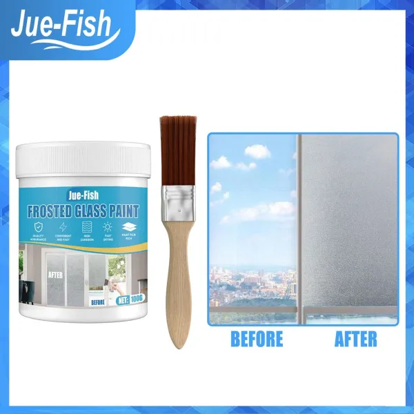 Jue-Fish Frosted Glass Paint Door - Window Shading Provides Privacy