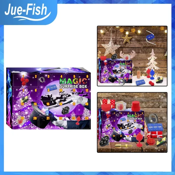 Jue-Fish Magic Props Blind Box Advent Calendar 2024 24 Days