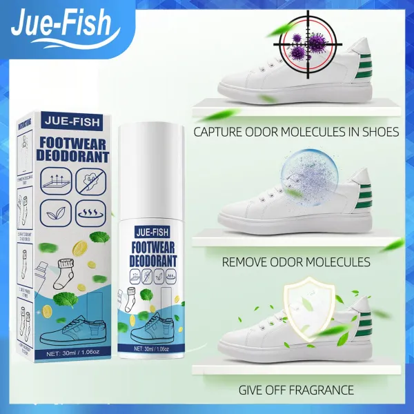 Jue Fish Shoe Cleaner Spray - Scented Efficient Mild Anti Itch