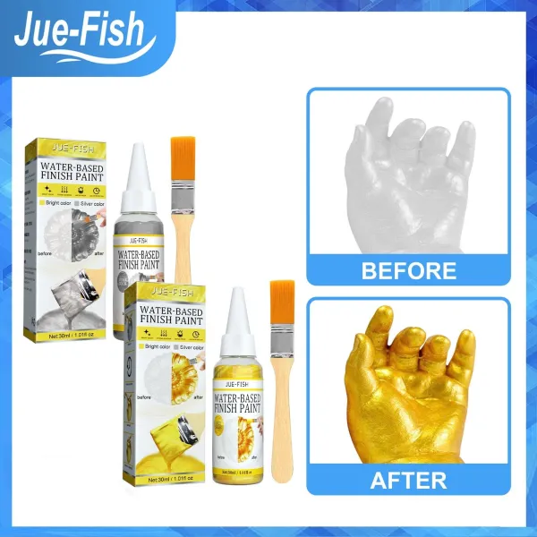 Jue-Fish Water-Based Bronzing Paint Glitter Metallic Paint