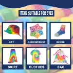 Jue-Fish Diy T-Shirt Clothes Shoes Dye Kit One Step Tie Dye Set