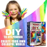 Jue-Fish Diy T-Shirt Clothes Shoes Dye Kit One Step Tie Dye Set