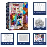 Jue-Fish Diy T-Shirt Clothes Shoes Dye Kit One Step Tie Dye Set