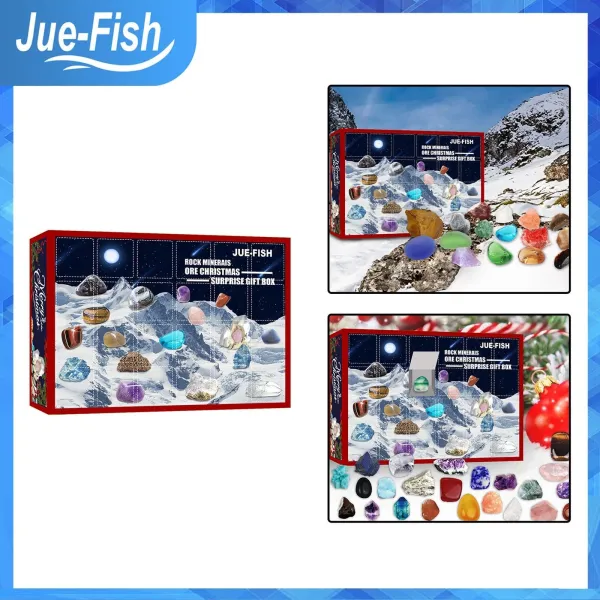 Jue-Fish Advent Calendar 2024 Christmas Countdown Toys 24 Days Ore