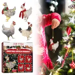 Jue-Fish Christmas Scarf Chicken Ornaments 2024 Christmas