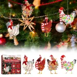 Jue-Fish Christmas Scarf Chicken Ornaments 2024 Christmas