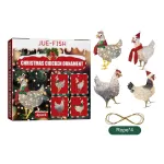 Jue-Fish Christmas Scarf Chicken Ornaments 2024 Christmas