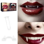 Jue Fish Halloween Cosplay Retractable Vampire Teeth Dentures Zombie Teeth