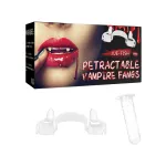 Jue Fish Halloween Cosplay Retractable Vampire Teeth Dentures Zombie Teeth