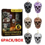 Jue Fish Halloween Skull Wooden Pendant Decoration