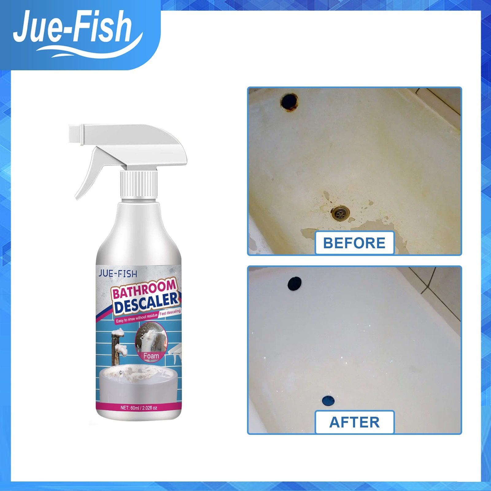 Jue-Fish Bathroom Bubble Foam Cleaner-2